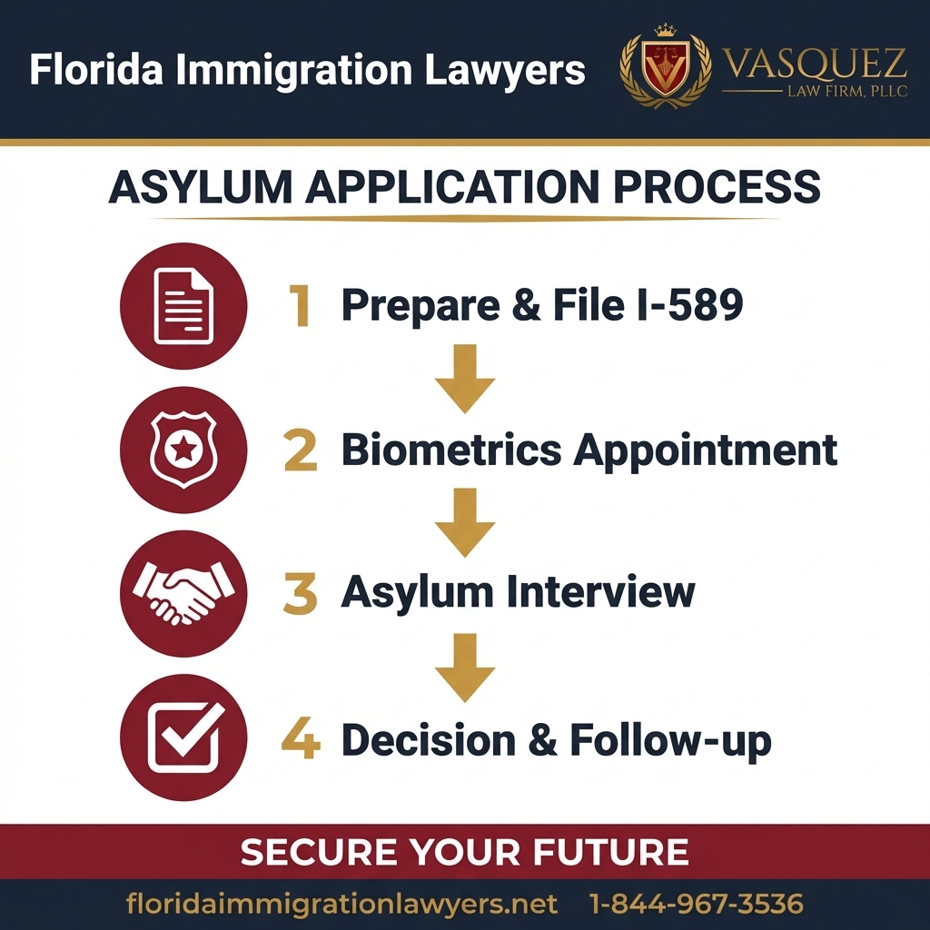 proceso de solicitud de asilo en florida step-by-step process guide - Florida