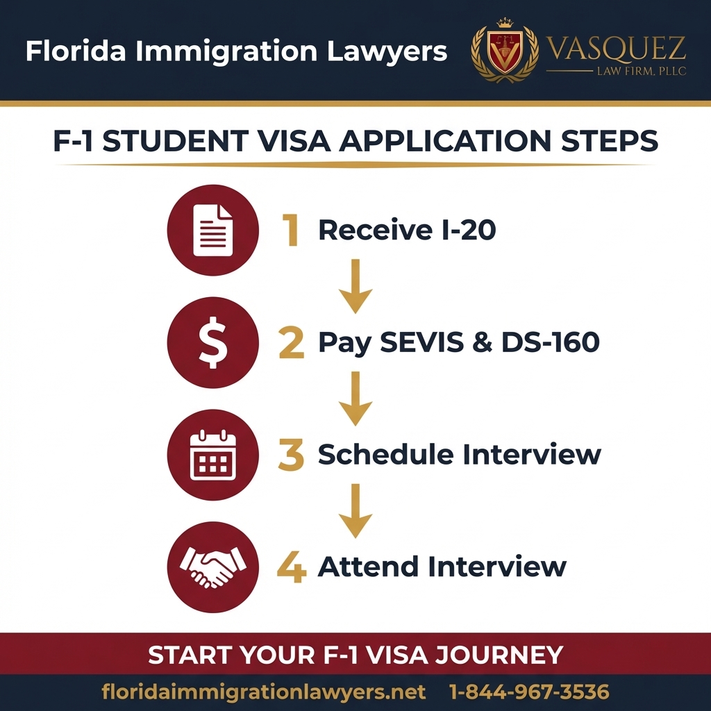 F-1 visa step-by-step process guide - Florida
