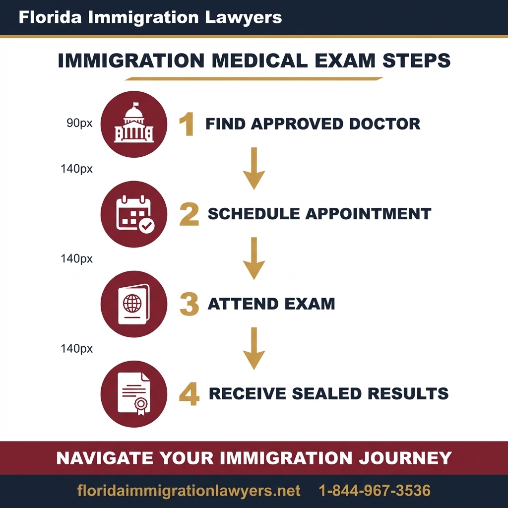 examen médico inmigración step-by-step process guide - Florida