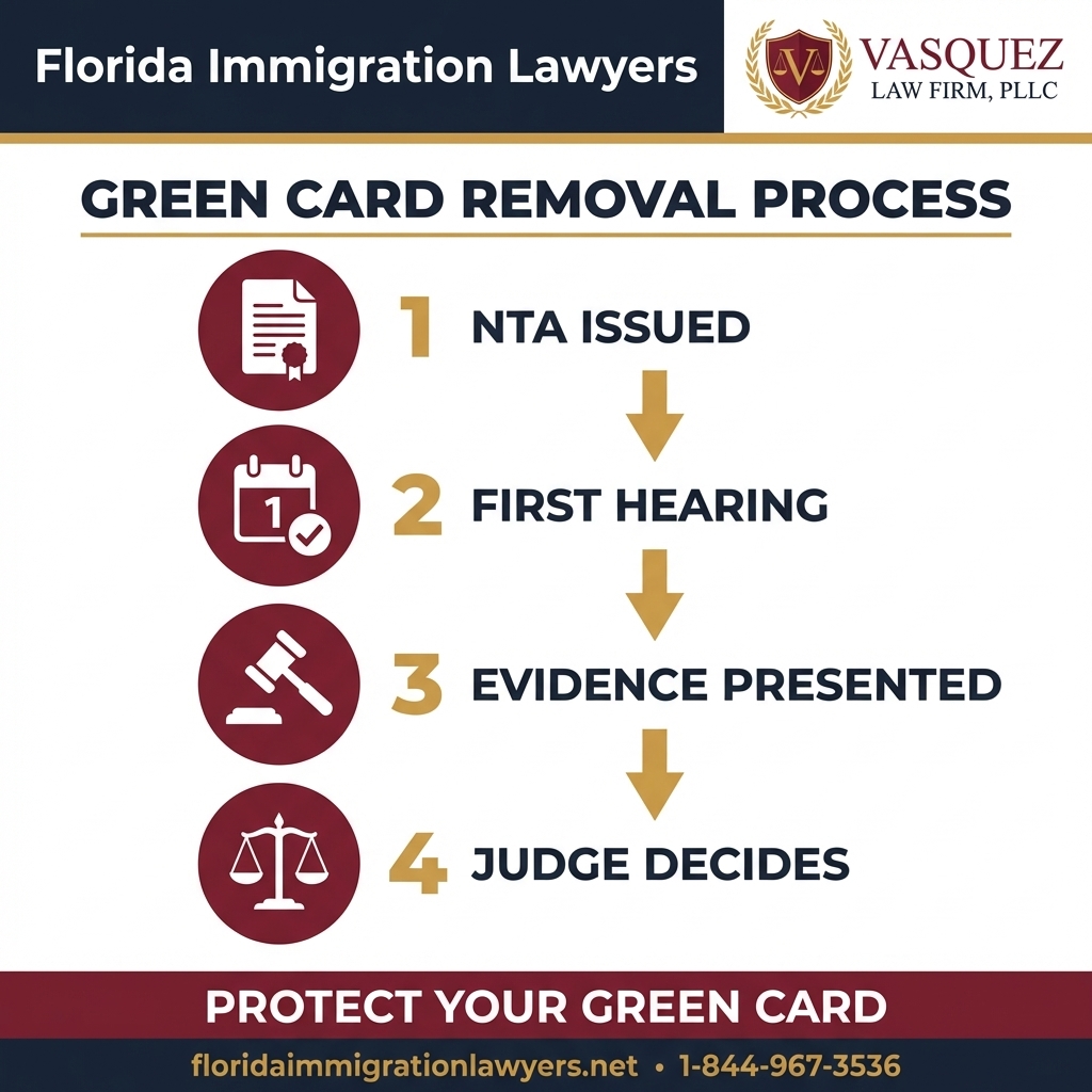 uscis green card removal proceedings step-by-step process guide - Florida