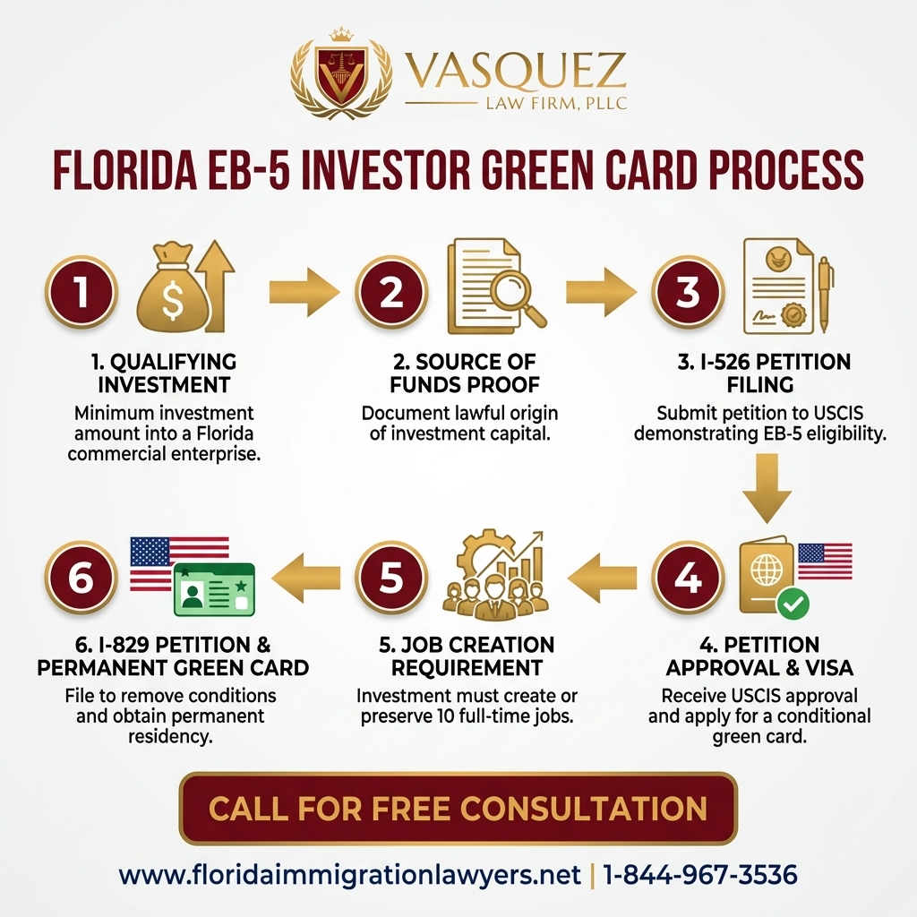 Key Statistics and Data for Tarjeta Verde EB-5 para Inversores en Florida