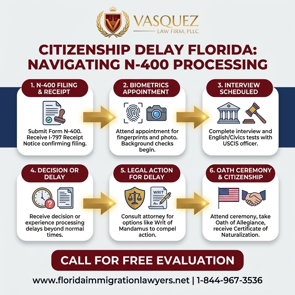 Key Statistics and Data for Retraso Ciudadanía Florida: Navegando Proceso N-400