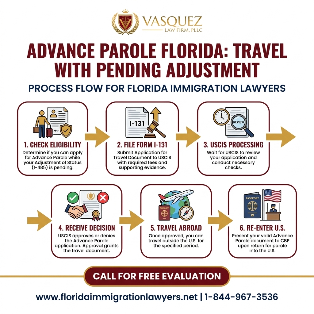 Key Statistics and Data for Permiso Adelantado Florida: Viaje con Ajuste Pendiente