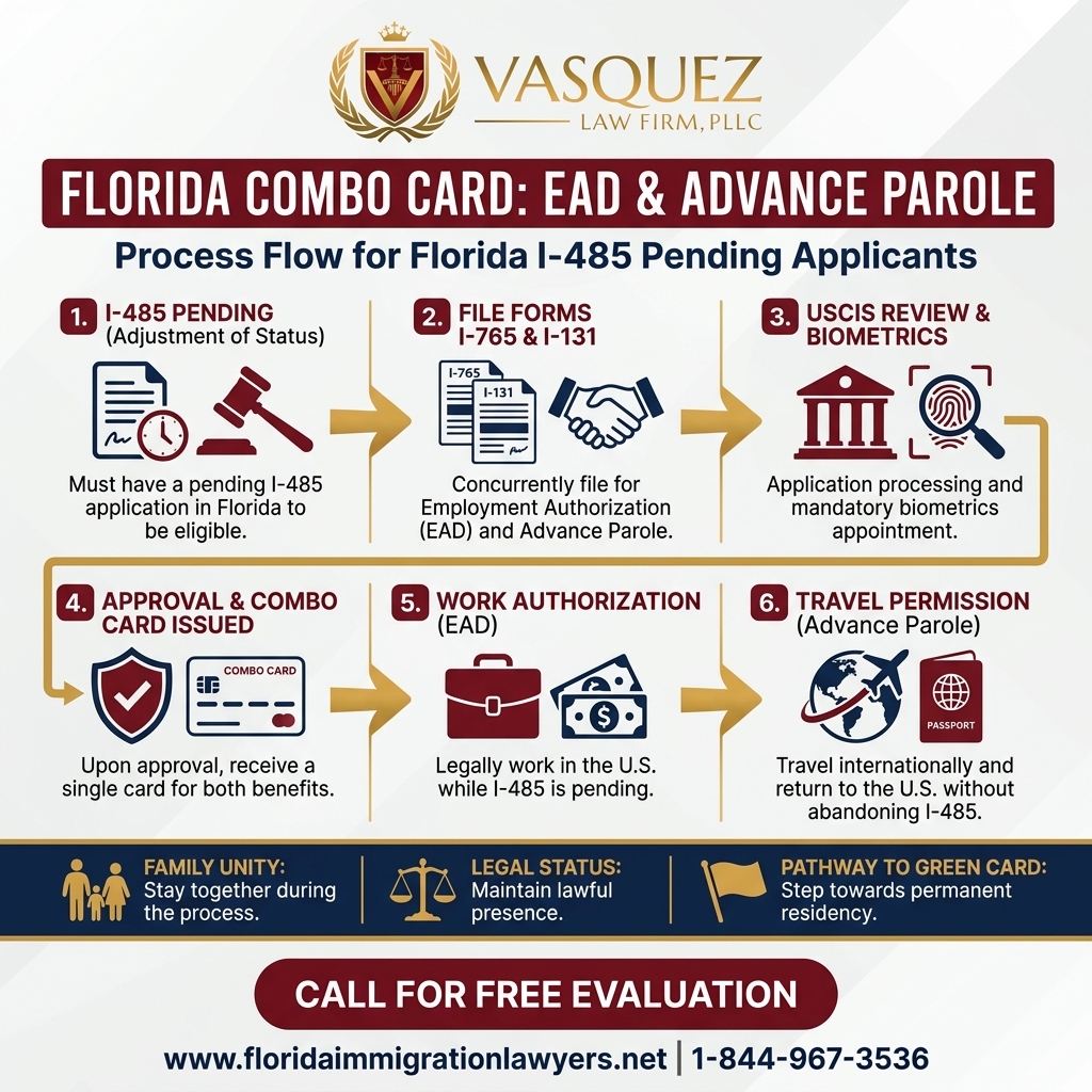 Key Statistics and Data for Combo Card: EAD & Advance Parole for Florida I-485 Pending