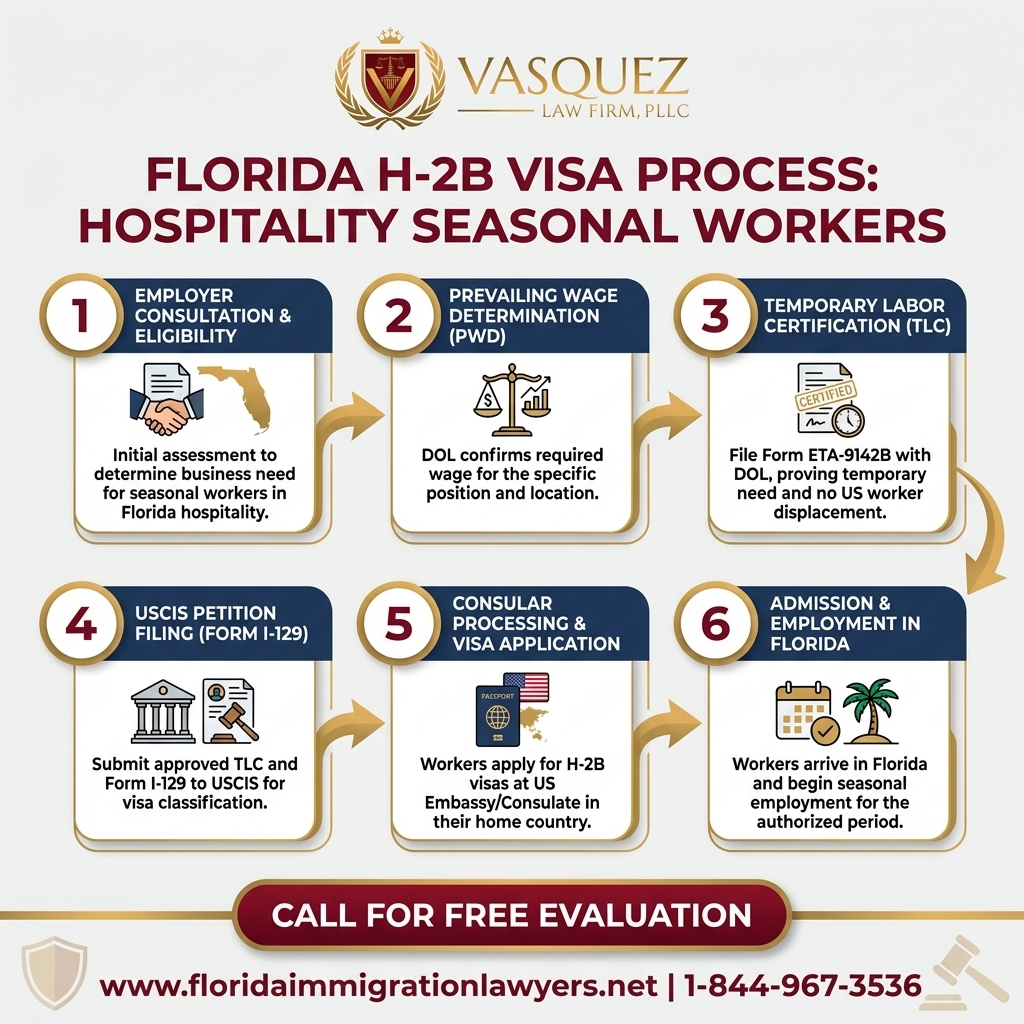 Key Statistics and Data for Visa H-2B para Trabajadores Temporales en la Hospitalidad de Florida