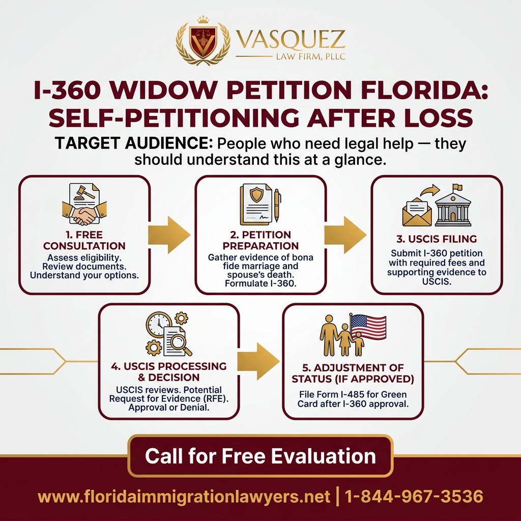Key Statistics and Data for Petición I-360 Viuda Florida: Auto-Petición Tras Pérdida