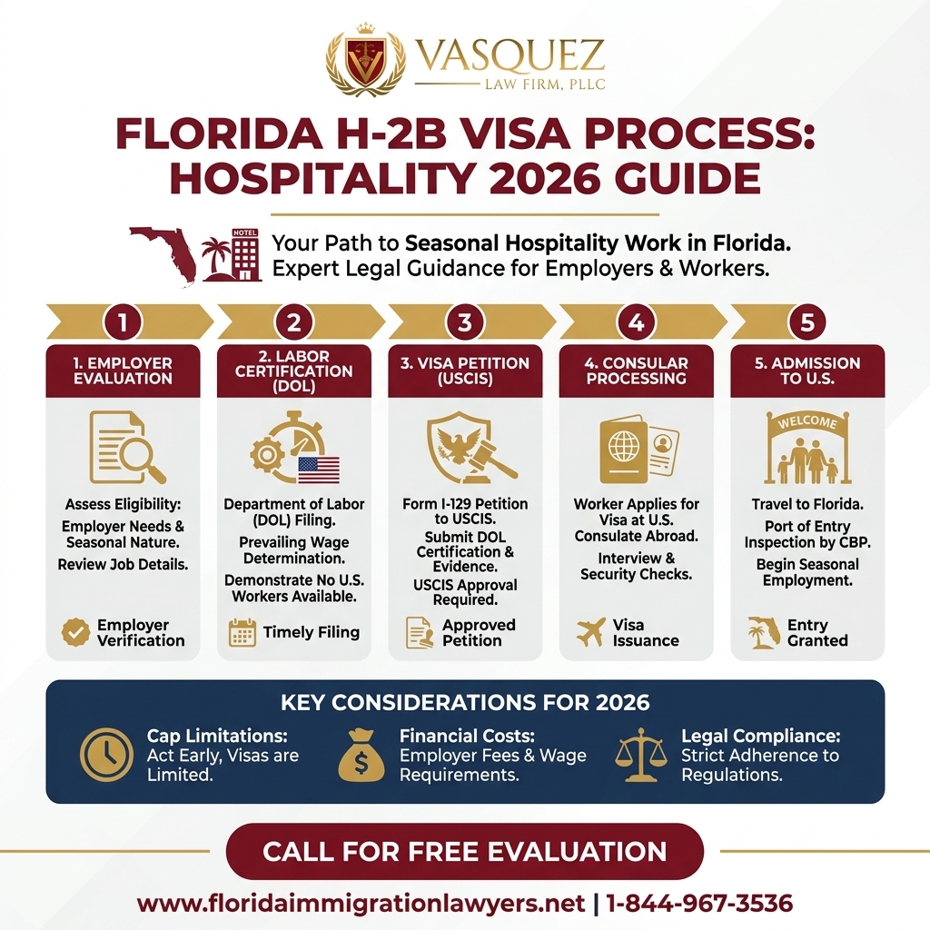 Key Statistics and Data for Visa H-2B: Guía Trabajador Estacional Hostelería Florida 2026