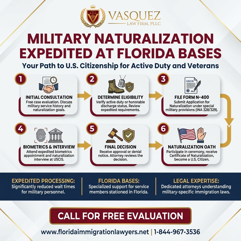 Key Statistics and Data for Military Naturalization Expedited at Florida Bases