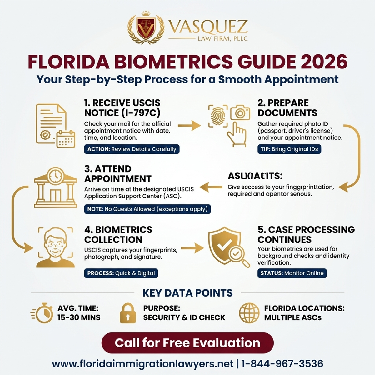 Step-by-Step Process for Cita de Biométricos en Florida 2026: Guía Completa