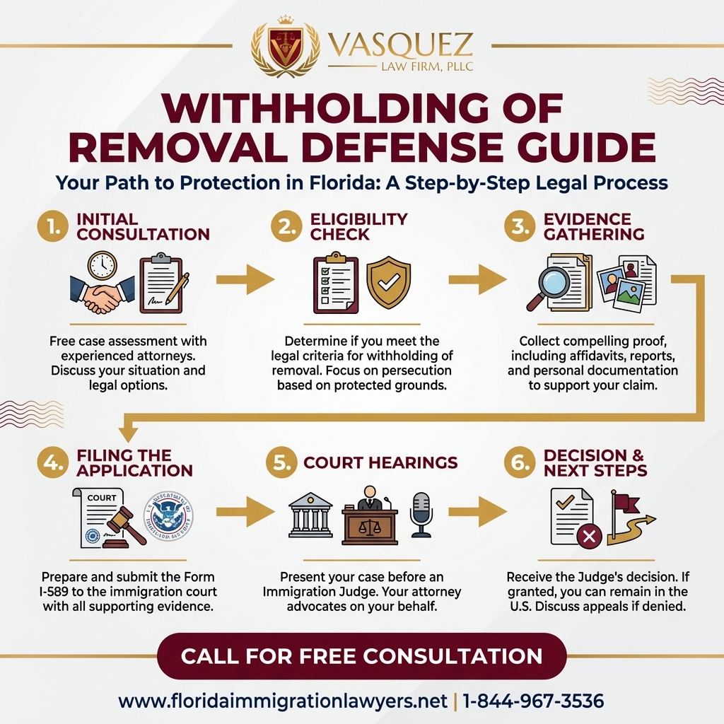 Process Timeline for Guía de Defensa de Retención de Remoción en Florida