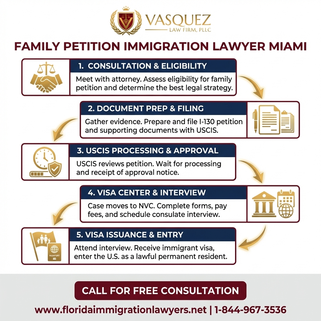 Process Timeline for Family Petition Immigration Lawyer Miami