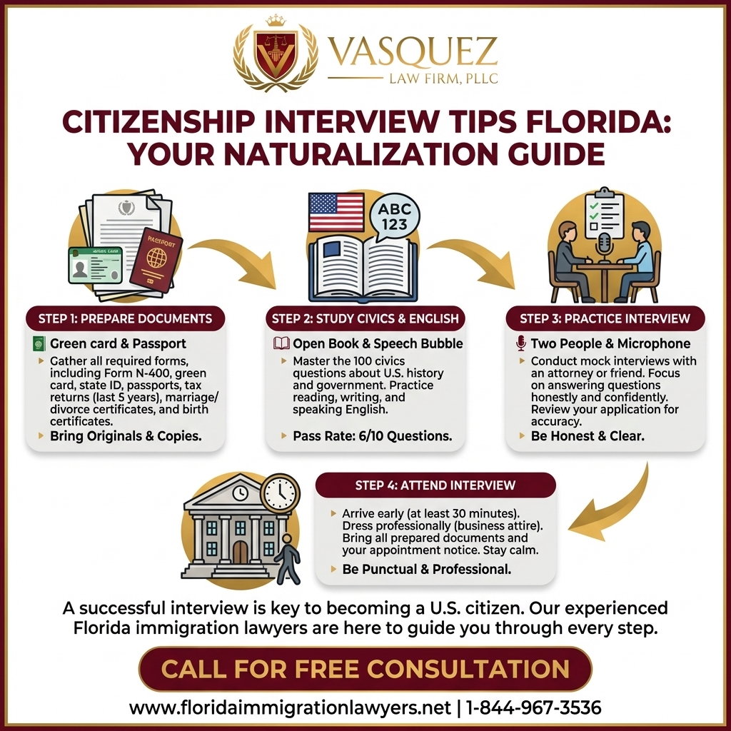 Process Timeline for Citizenship Interview Tips Florida: Your Naturalization Guide