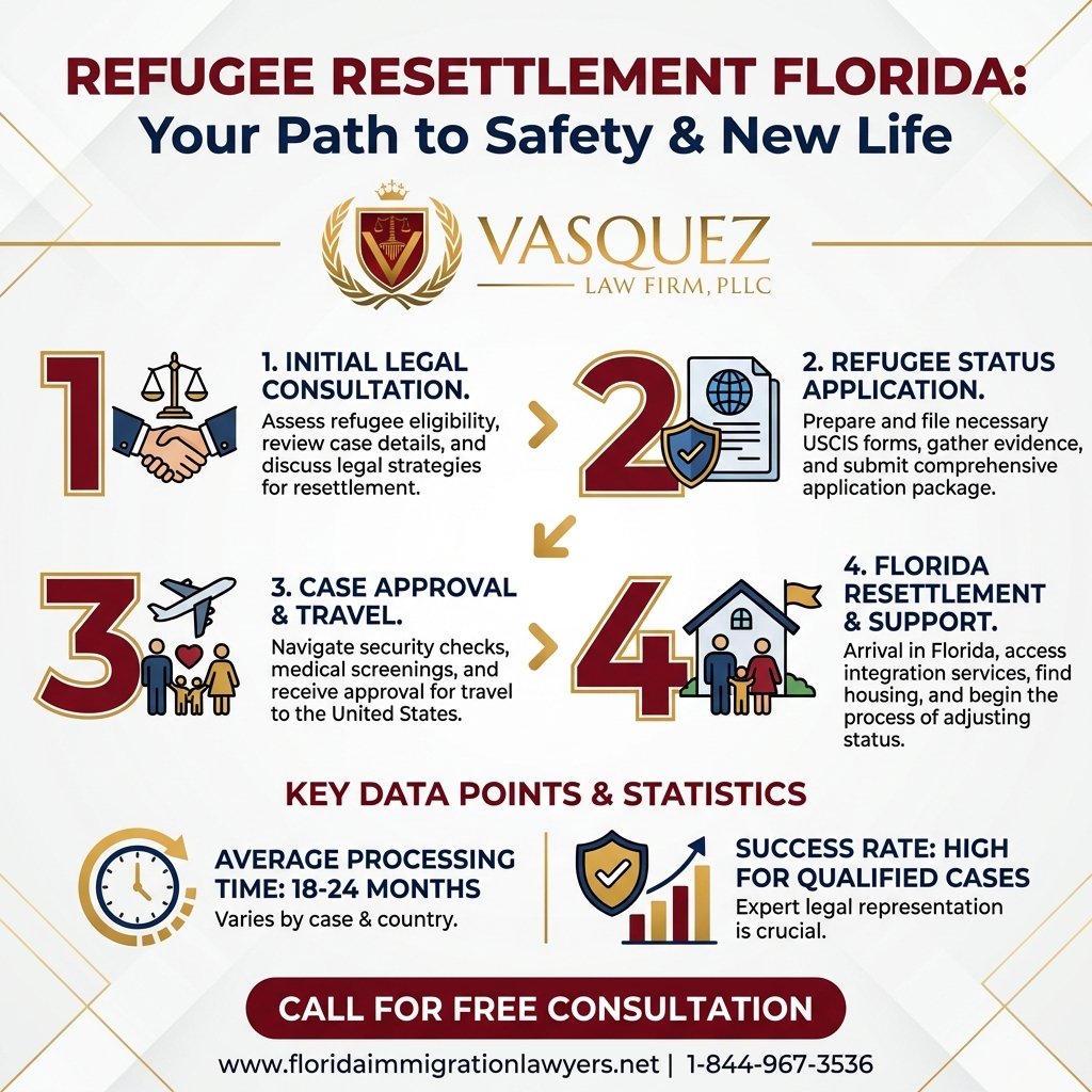 Process Timeline for Reasentamiento de Refugiados en Florida: Su Camino a la Seguridad