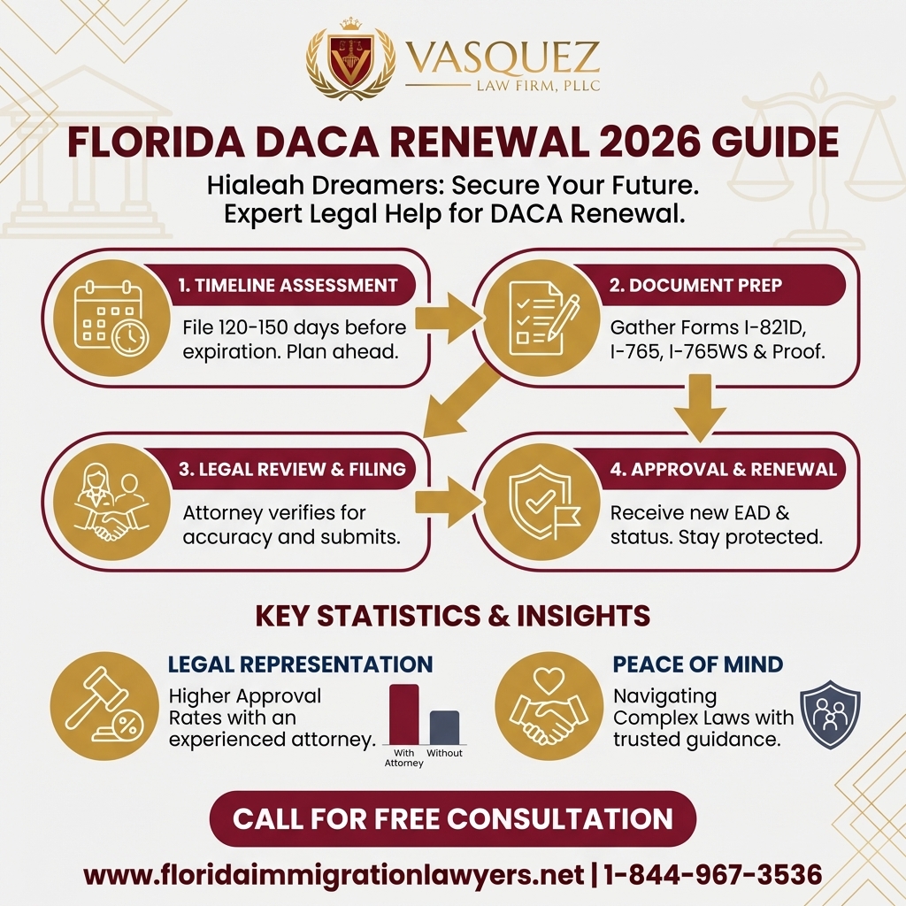 Process Timeline for DACA Renewal Florida 2026 Guide: Hialeah Dreamers