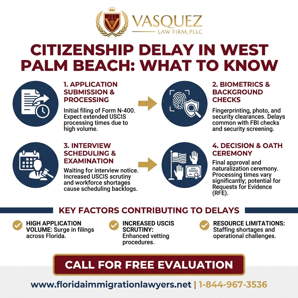 Process Timeline for Retraso en la Ciudadanía en West Palm Beach: Lo que Debe Saber