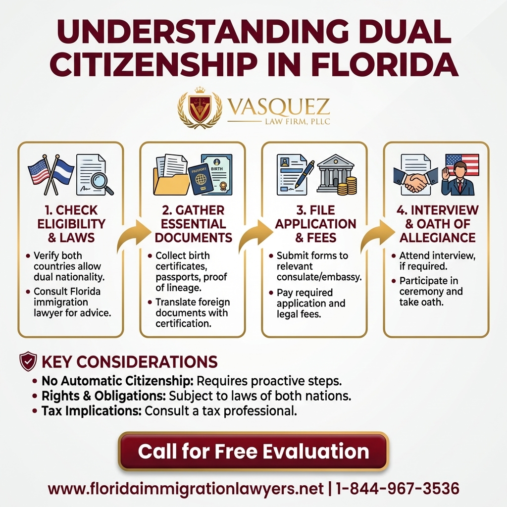 Process Timeline for Comprendiendo la Doble Ciudadanía en Florida: Lo Que Debes Saber