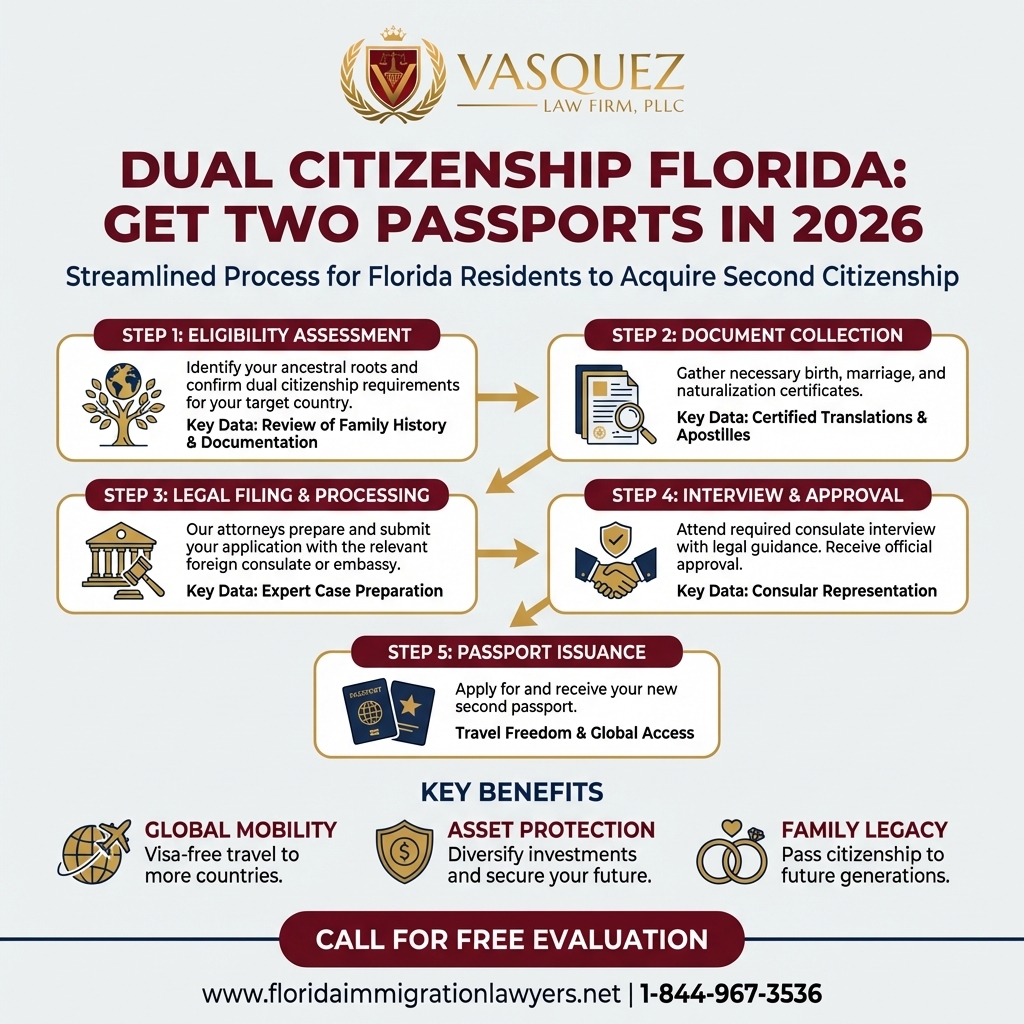 Process Timeline for Doble Ciudadanía Florida: Obtenga Dos Pasaportes 2026