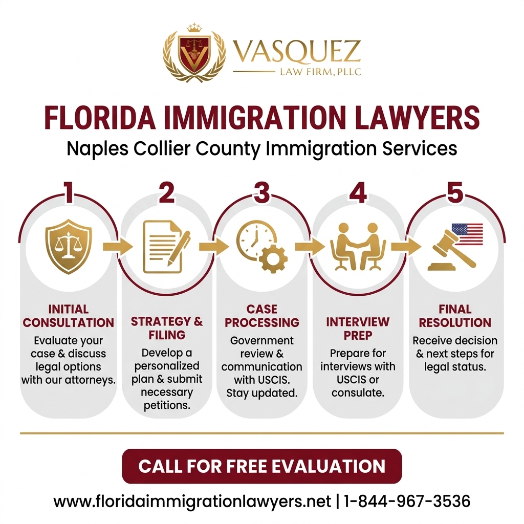 Process Timeline for Naples Collier County Immigration Services Florida