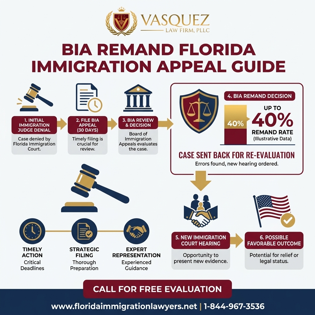 Process Timeline for Remisión BIA Apelación Inmigración Florida Guía