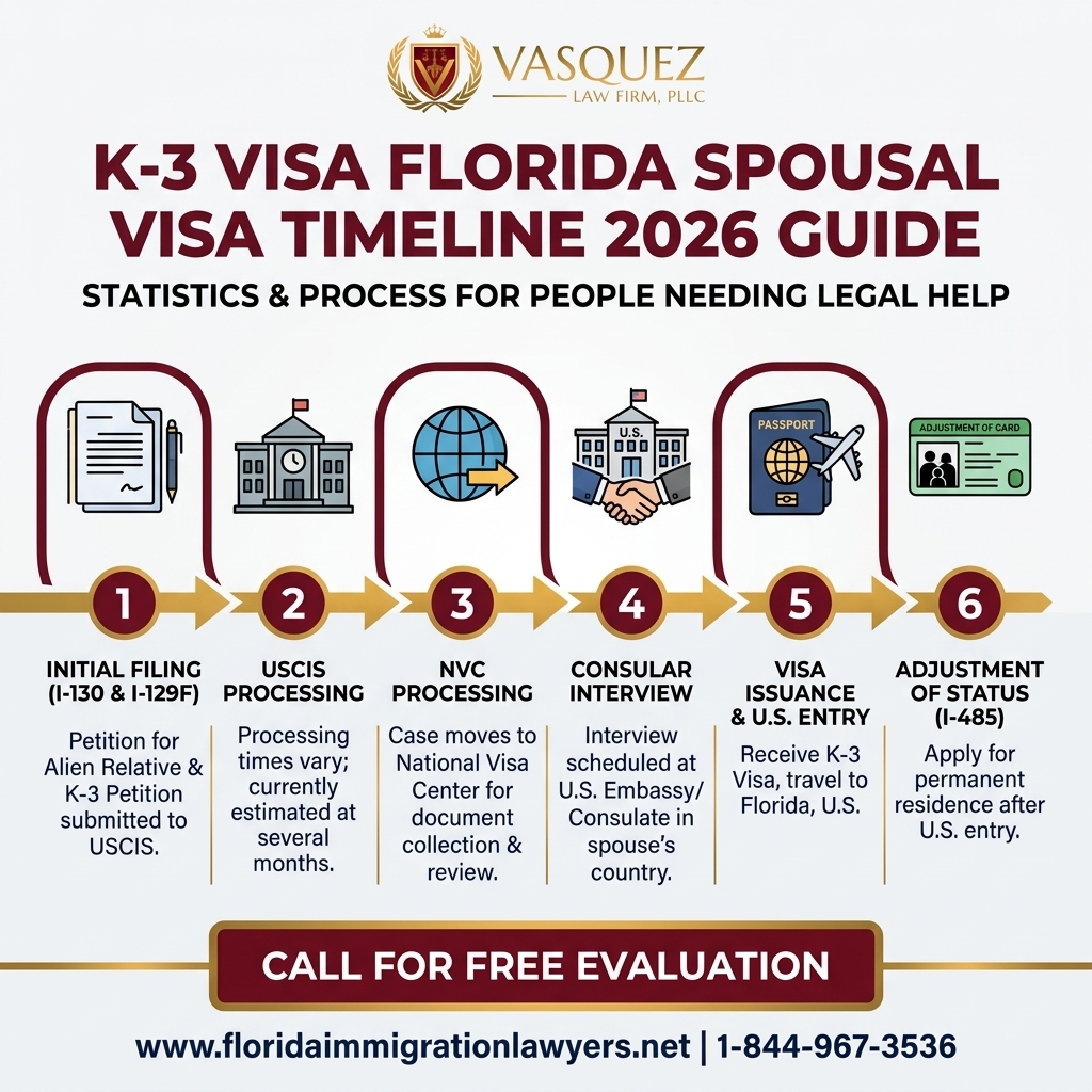 Process Timeline for K-3 Visa Florida: Spousal Visa Timeline 2026 Guide