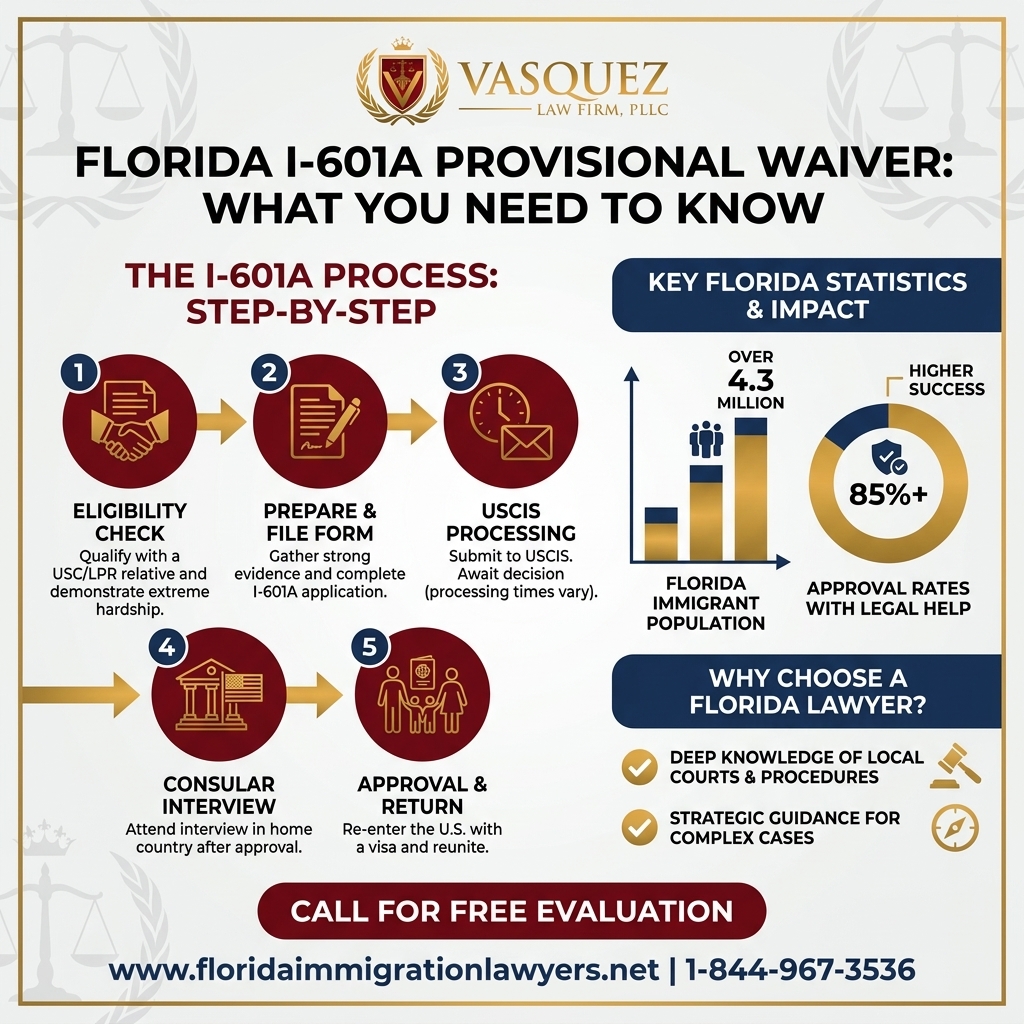 Process Timeline for Exención Provisional I-601A en Florida: Lo que Necesita Saber