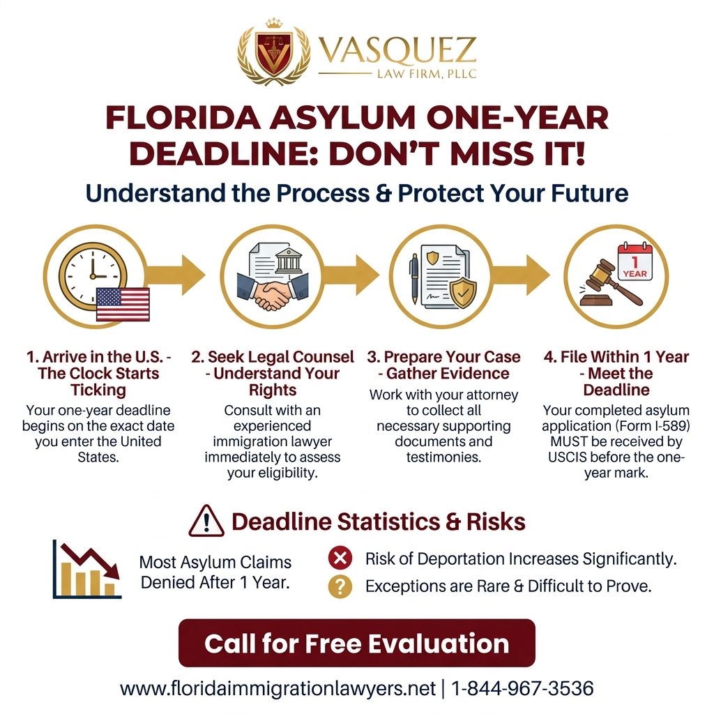 Process Timeline for Florida Asylum One-Year Deadline: Don't Miss It!