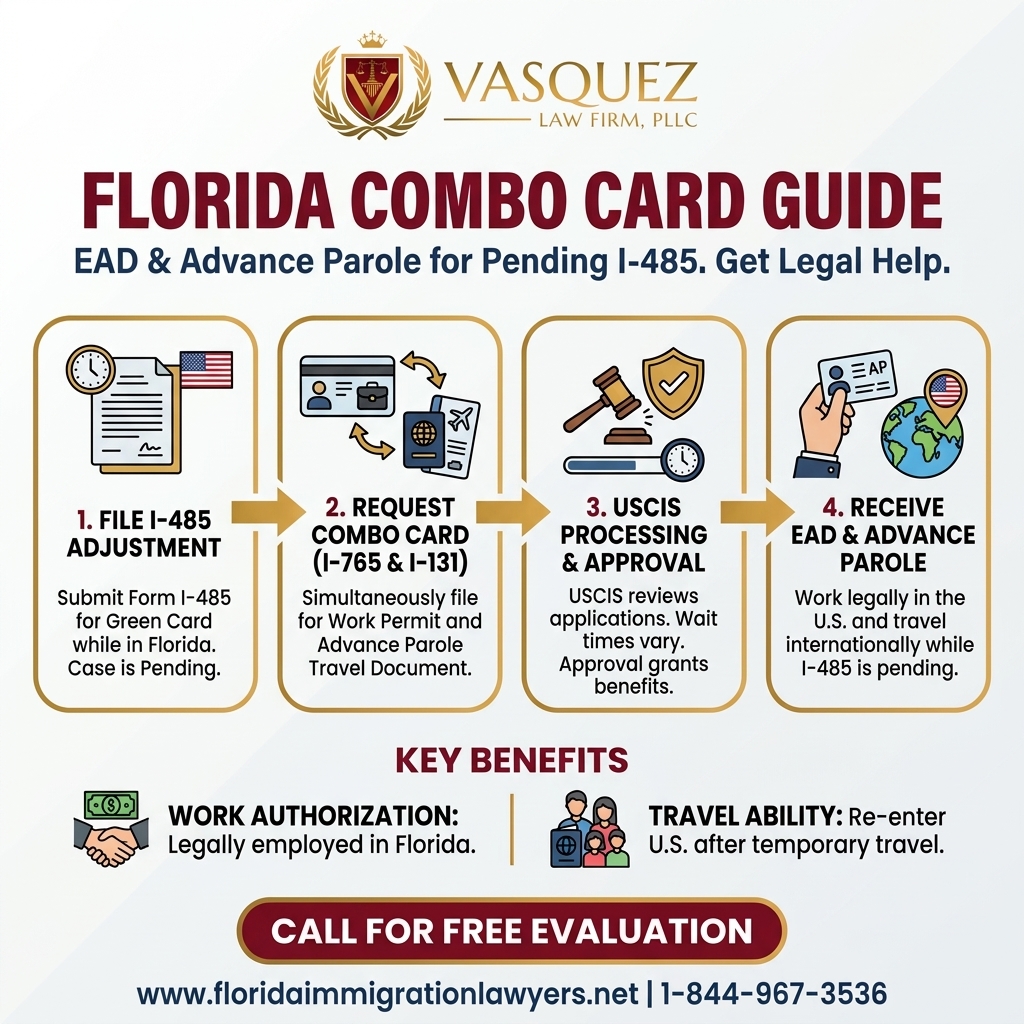 Process Timeline for Combo Card: EAD & Advance Parole for Florida I-485 Pending