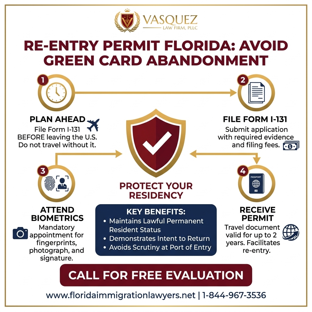 Process Timeline for Re-Entry Permit Florida: Avoid Green Card Abandonment