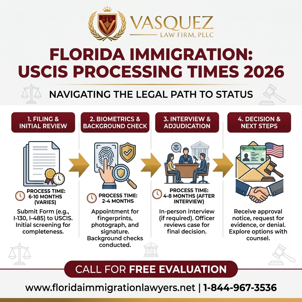 Process Timeline for USCIS Processing Times in Florida 2026