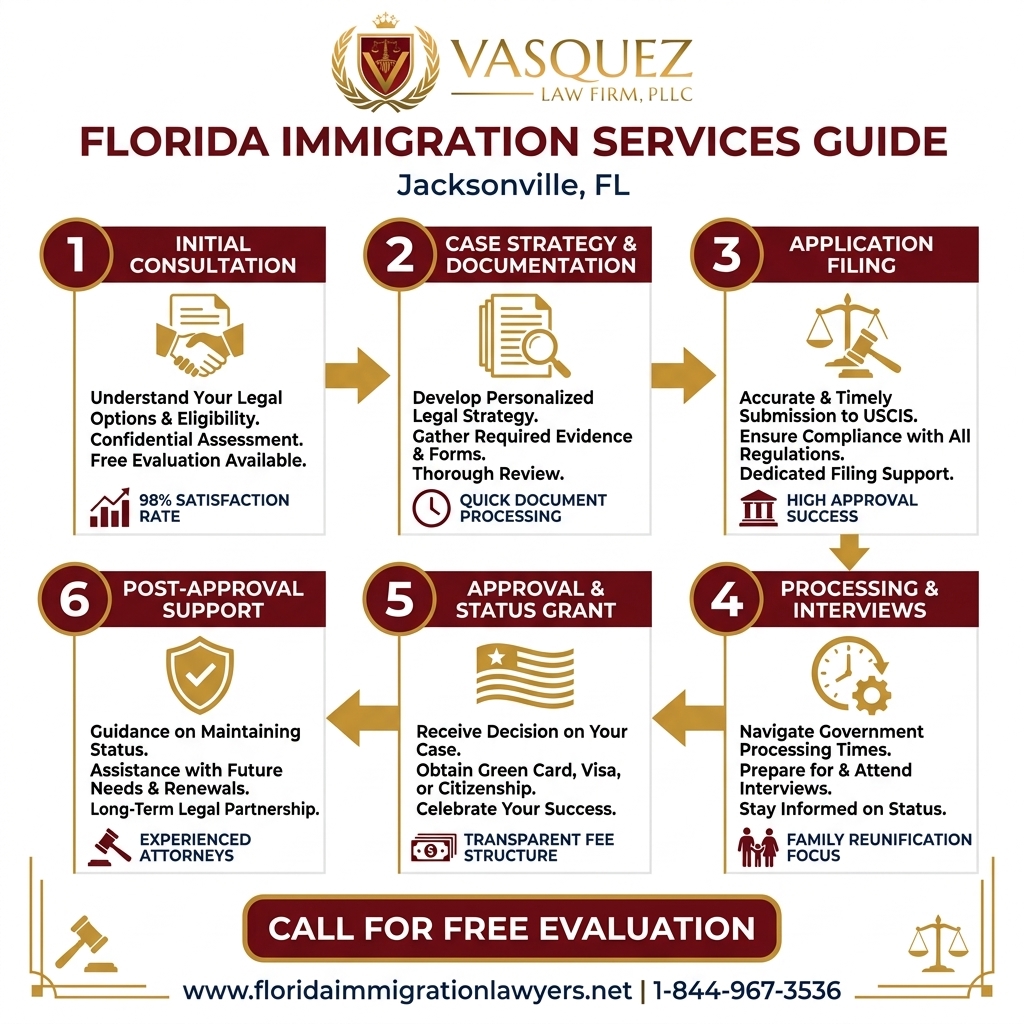Process Timeline for Guía de Servicios de Inmigración en Jacksonville, Florida