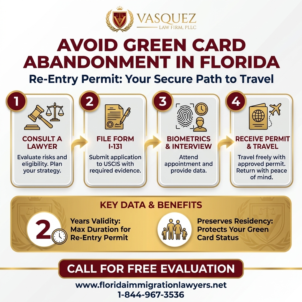Process Timeline for Re-Entry Permit: Avoid Green Card Abandonment in Florida
