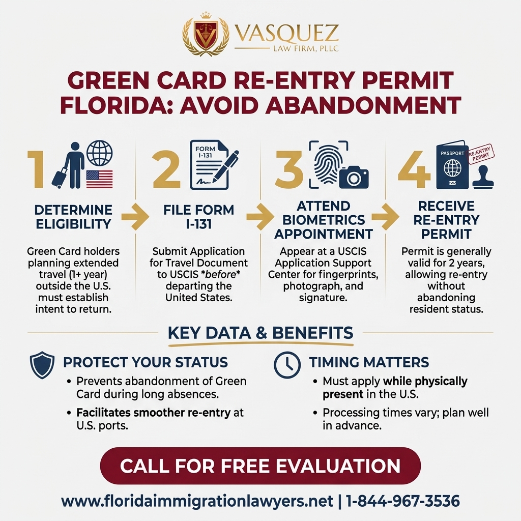 Process Timeline for Green Card Re-Entry Permit Florida: Avoid Abandonment
