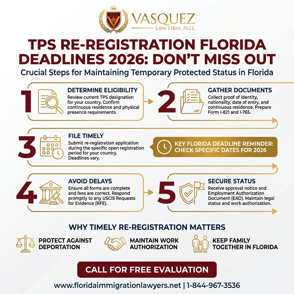 Process Timeline for Reinscripción TPS Florida Plazos 2026: ¡No Se Lo Pierda!