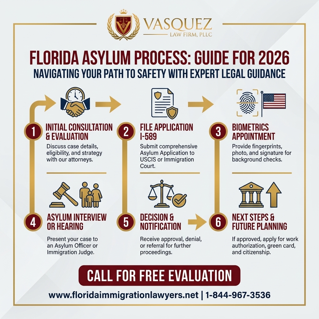 Process Timeline for Proceso de Solicitud de Asilo en Florida: Guía 2026