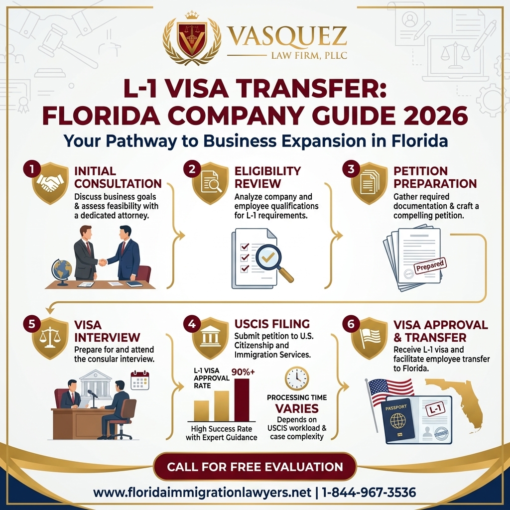 Process Timeline for L-1 Visa Transfer: Florida Company Guide 2026