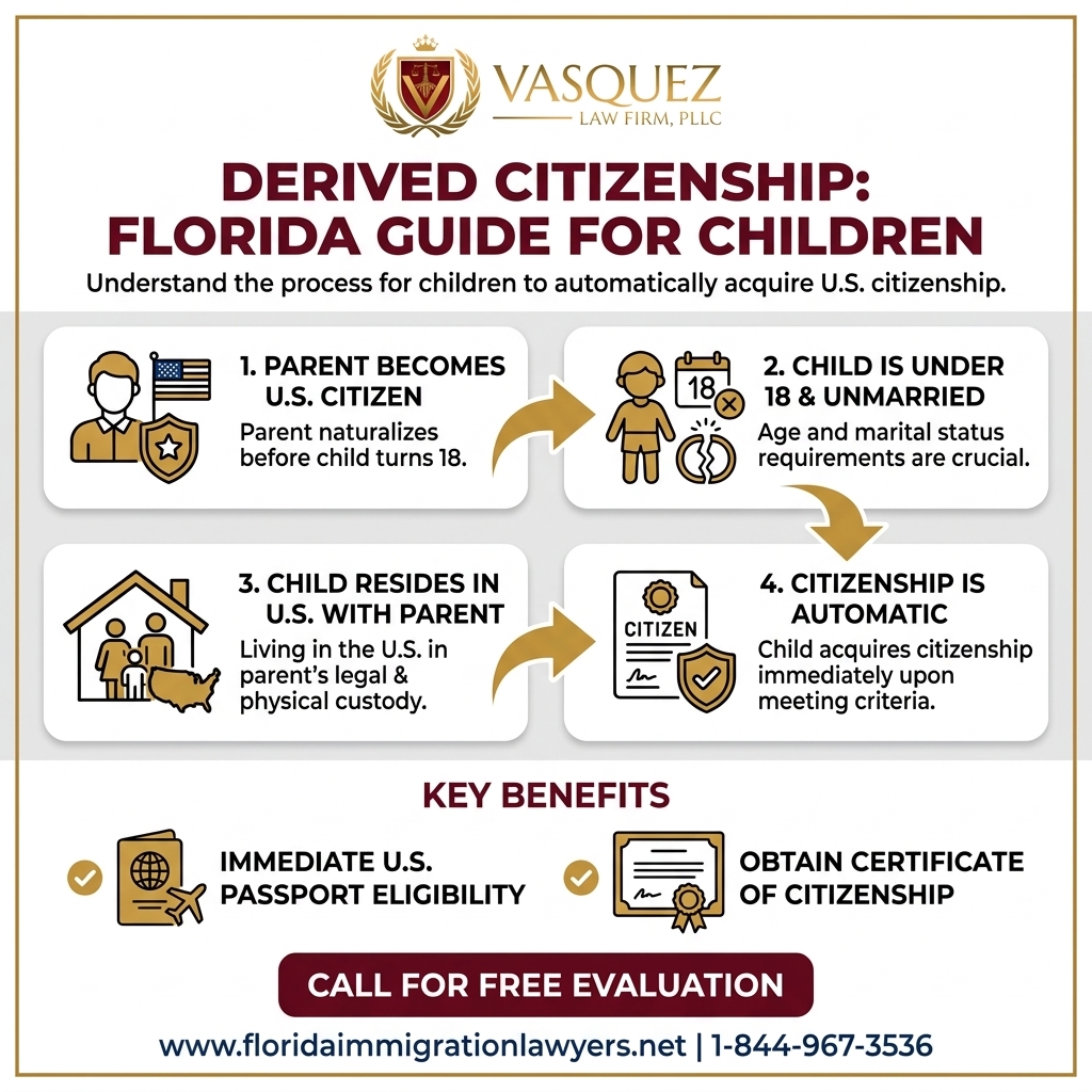 Process Timeline for Derived Citizenship: Guide for Children in Florida