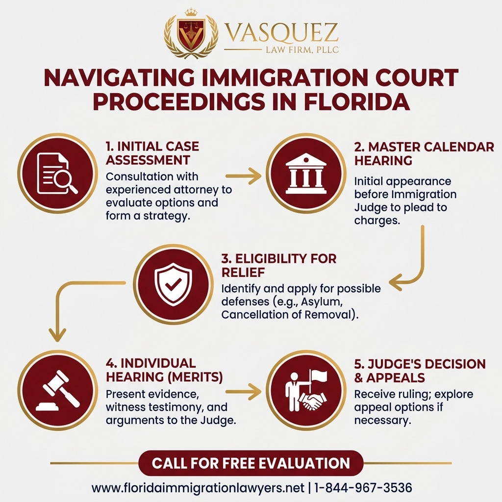 Process Timeline for Navigating Immigration Court Proceedings in Florida