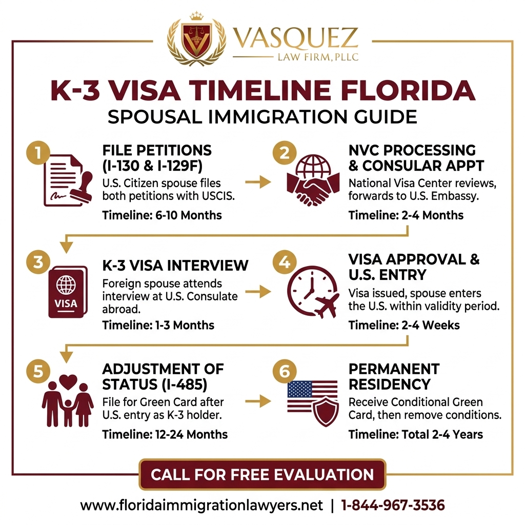 Process Timeline for K-3 Visa Timeline Florida: Spousal Immigration Guide