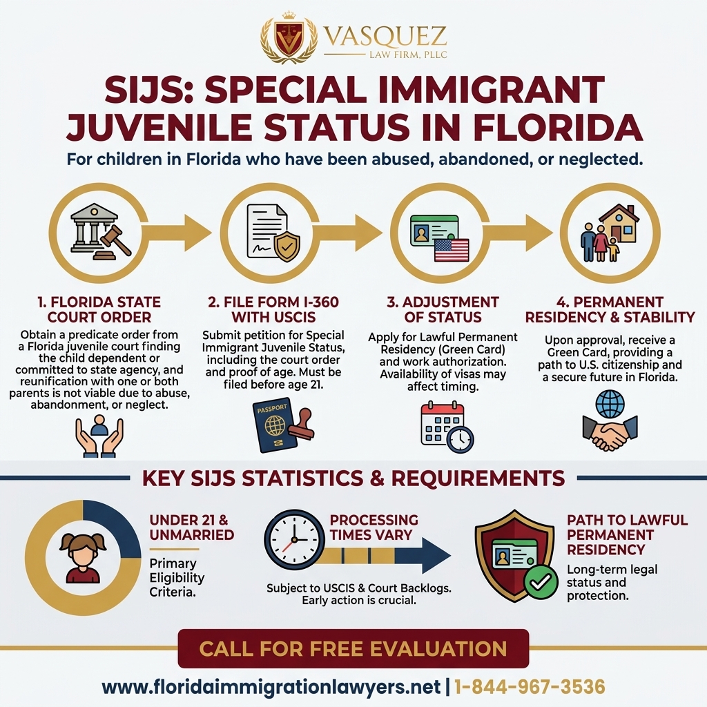 Process Timeline for SIJS: Special Immigrant Juvenile Status in Florida
