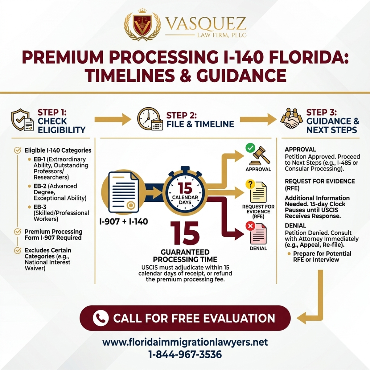 Key Statistics and Data for Procesamiento Premium I-140 Florida: Tiempos y Orientación