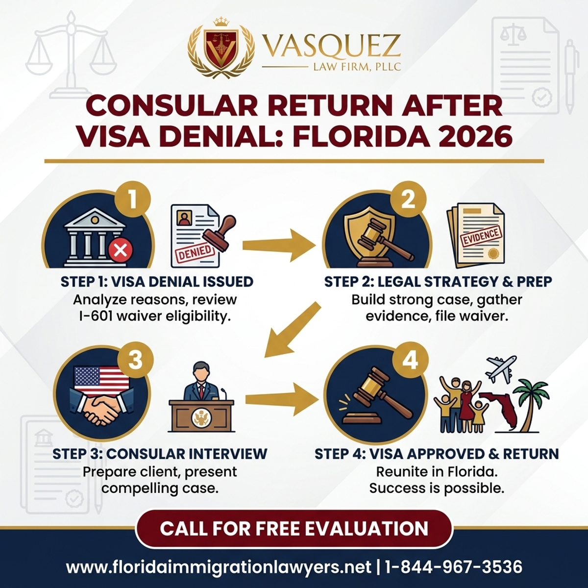 Key Statistics and Data for Regreso Consular Tras Denegación de Visa: Florida 2026