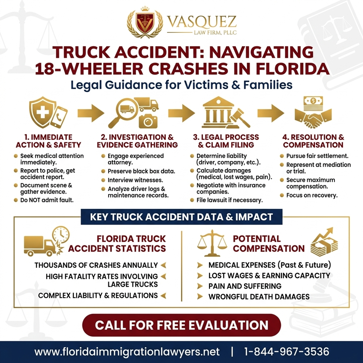 Key Statistics and Data for Accidente de Camión: Cómo Manejar Choques de 18 Ruedas en Florida