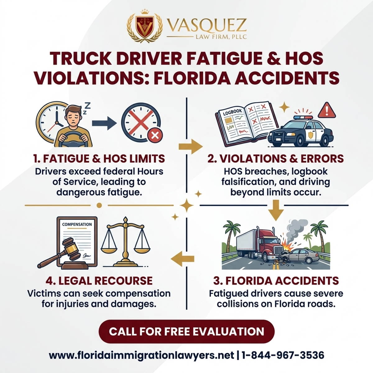Key Statistics and Data for Fatiga de Camionero y Violaciones HOS: Accidentes en Florida