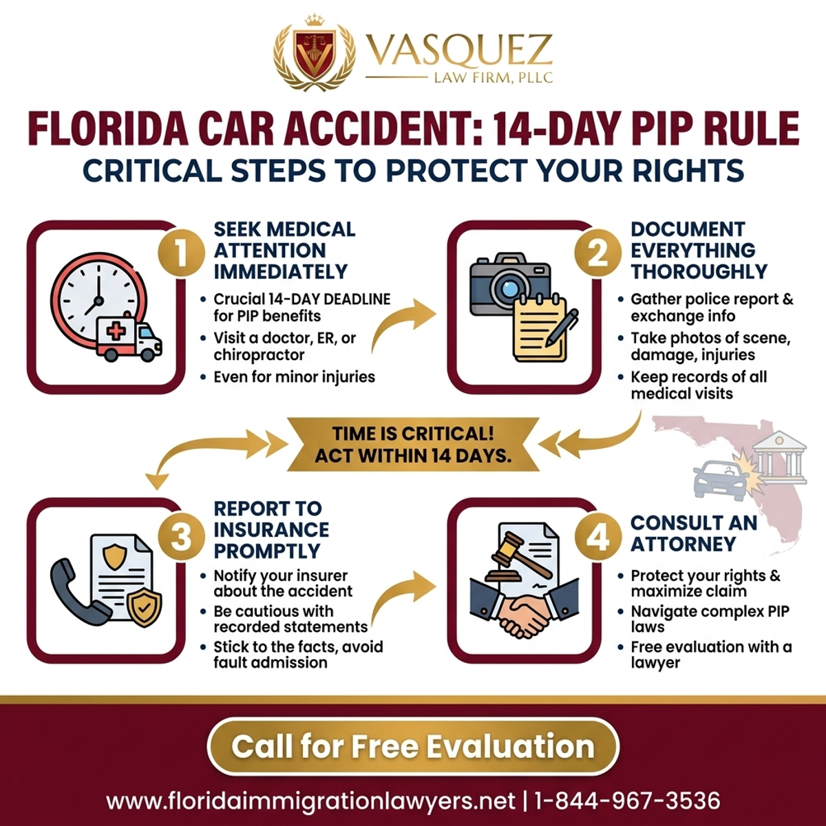 Key Statistics and Data for Qué Hacer Después de un Accidente en Florida: Regla de 14 Días de PIP